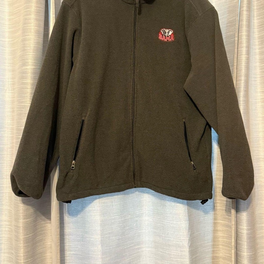 Lands' End University of Alabama Gray Fleece Jacket Sz L EUC‎